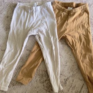 H&M Organic Cotton Ribbed Leggings Toddler 3T